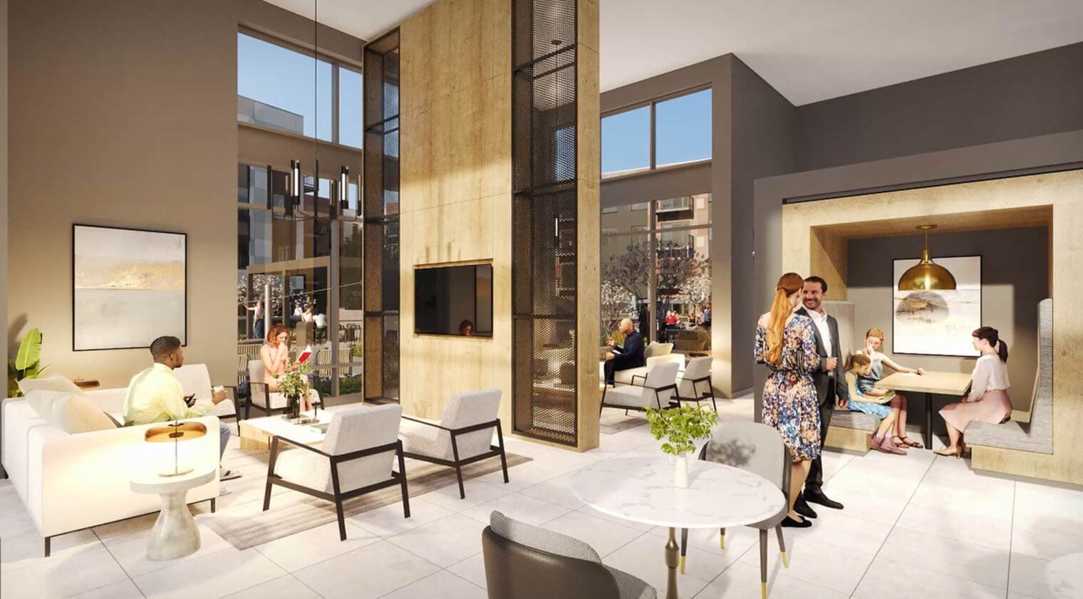 apartments for rent skokie lobby rendering