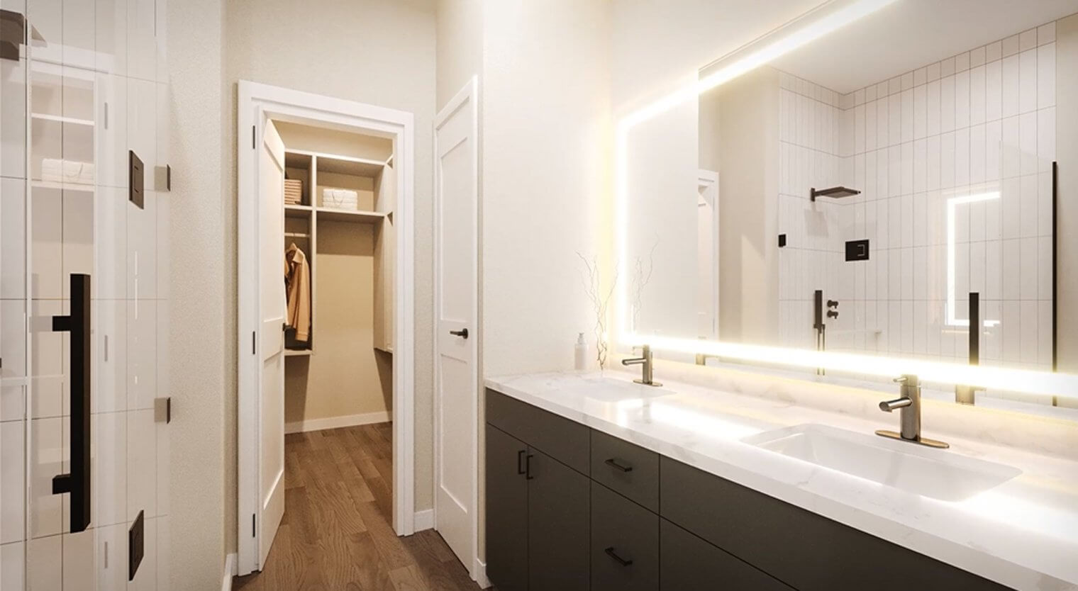 walk in closet at skokie apartments for rent